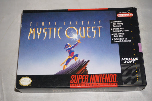 Final Fantasy Mystic Quest (Super Nintendo SNES) Complete in Box w/ Map CIB