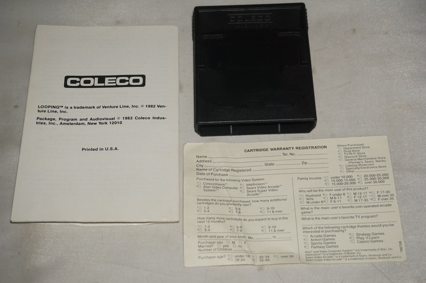 Looping (Colecovision) Complete In Box w/ Reg #2