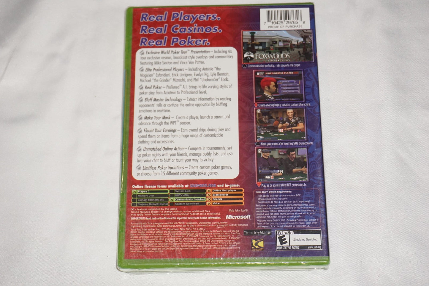 World Poker Tour (Microsoft Xbox) NEW Sealed