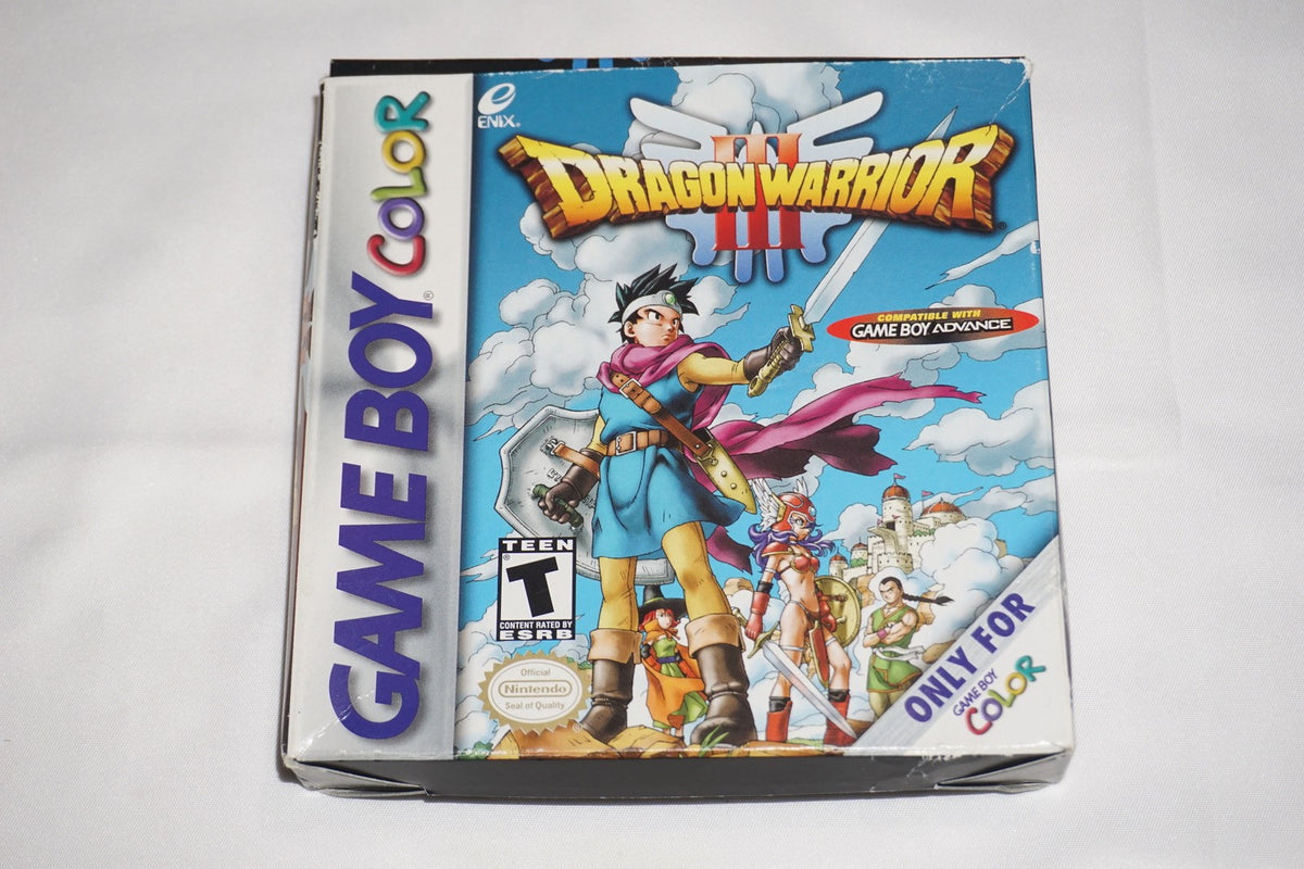 Dragon Warrior III 3 (Gameboy Color Game Boy GB) Complete w/ Reg Poster CIB