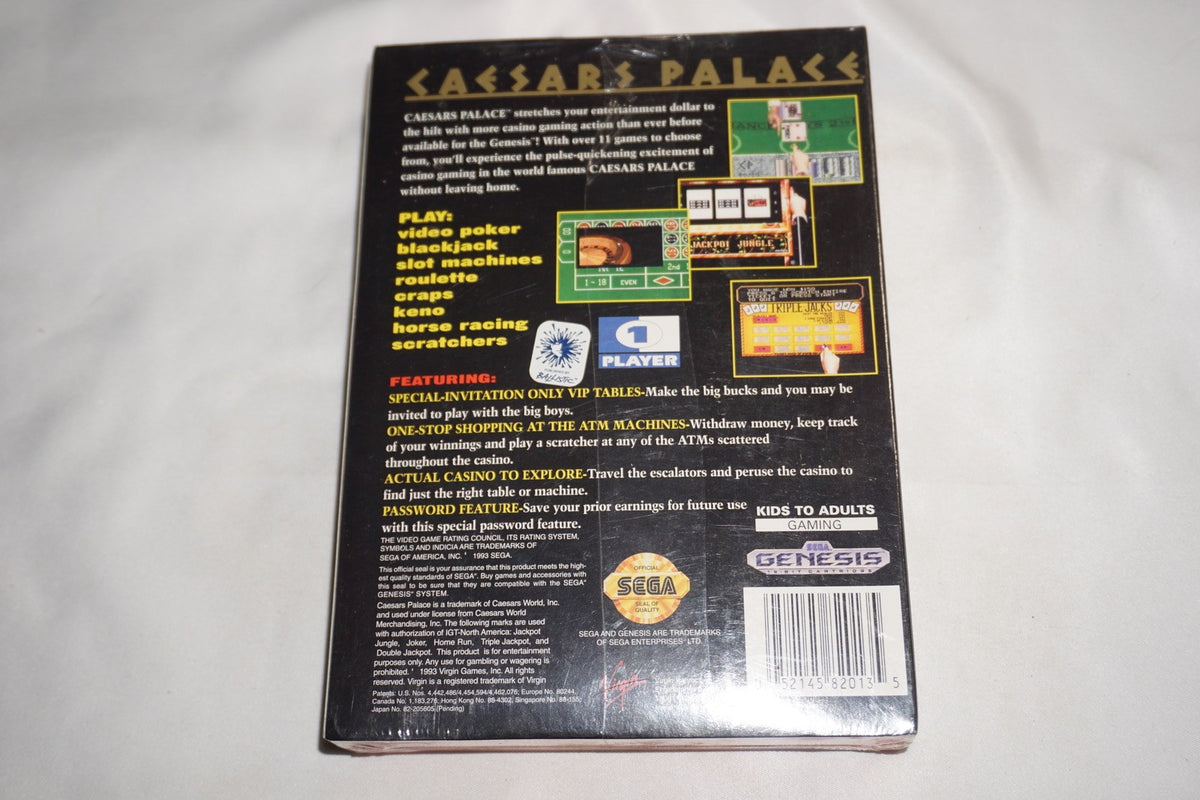 Caesars Palace (Sega Genesis) NEW Sealed in Box