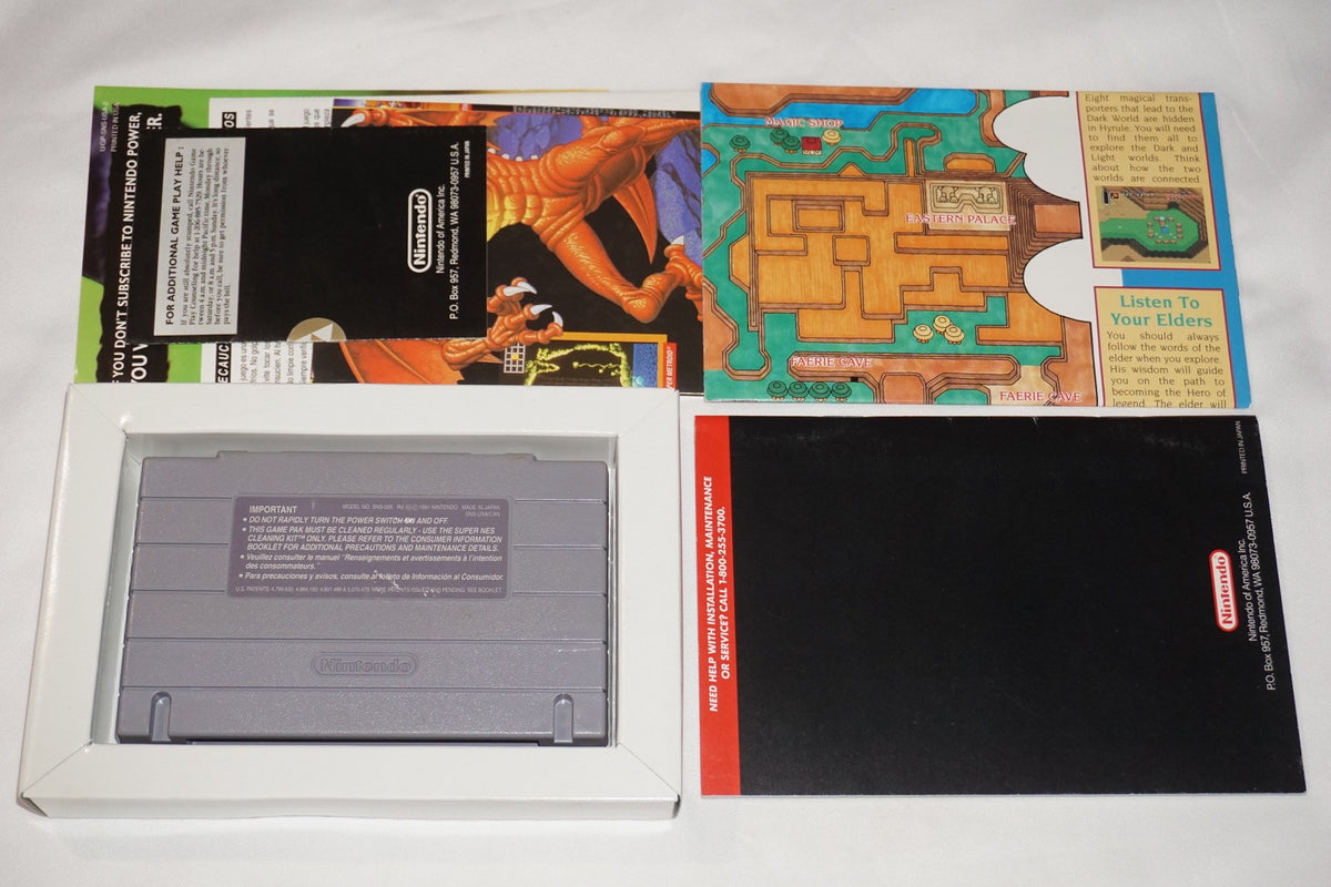 Legend Of Zelda A Link To Past (Super Nintendo SNES) Complete w/ Map Tips CIB