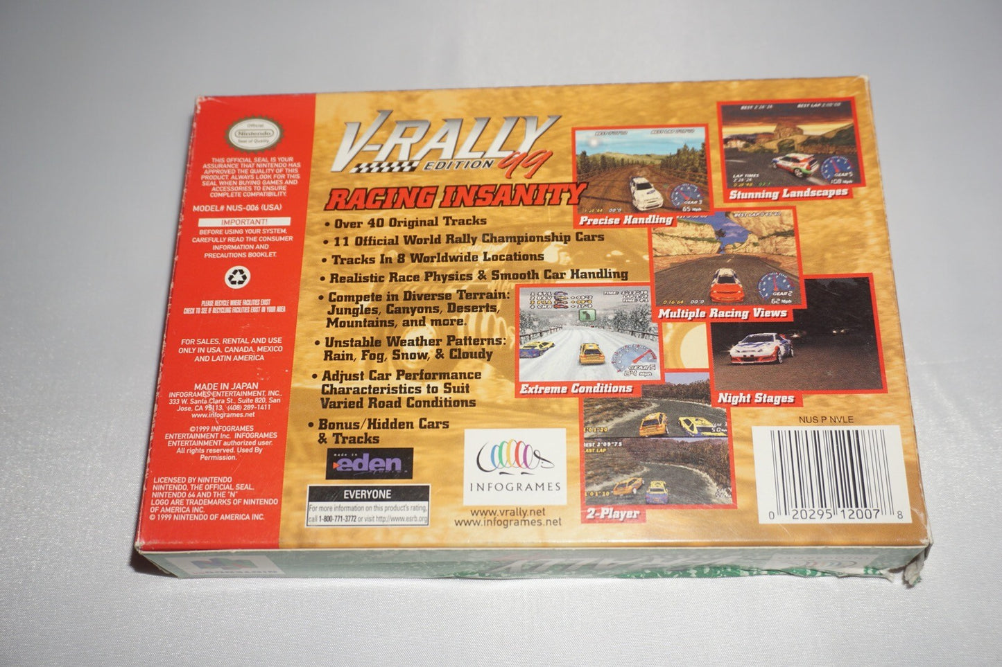 V Rally 99 (Nintendo 64 N64) Complete in Box w/ Reg Card CIB