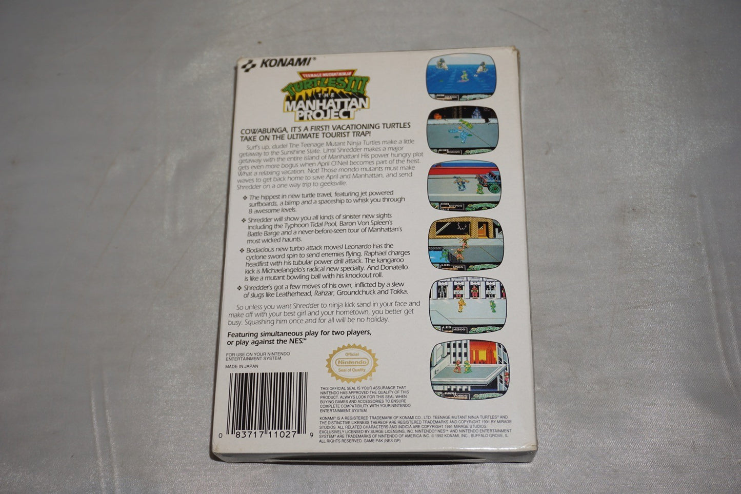 Teenage Mutant Ninja Turtles III 3 (Nintendo NES) Complete in Box w/ Reg CIB