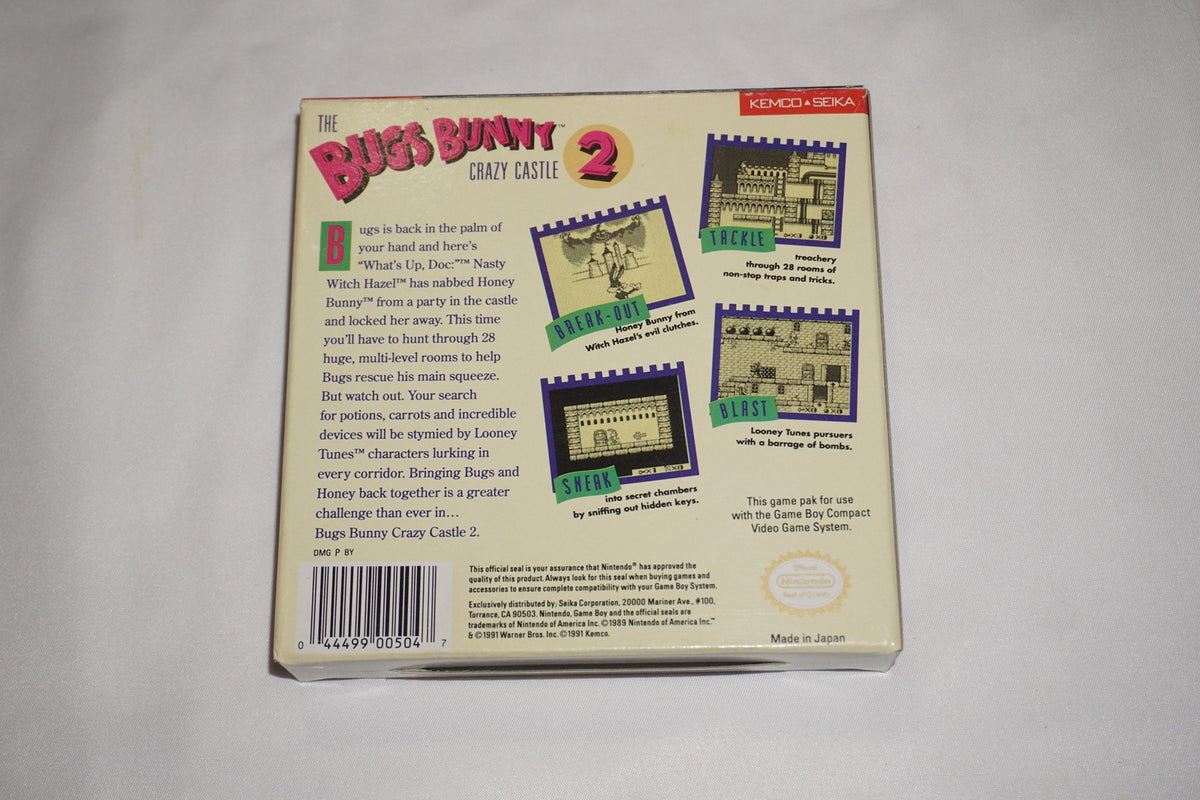 Bugs Bunny Crazy Castle 2 Original (Nintendo Game Boy) Complete w/ Reg CIB
