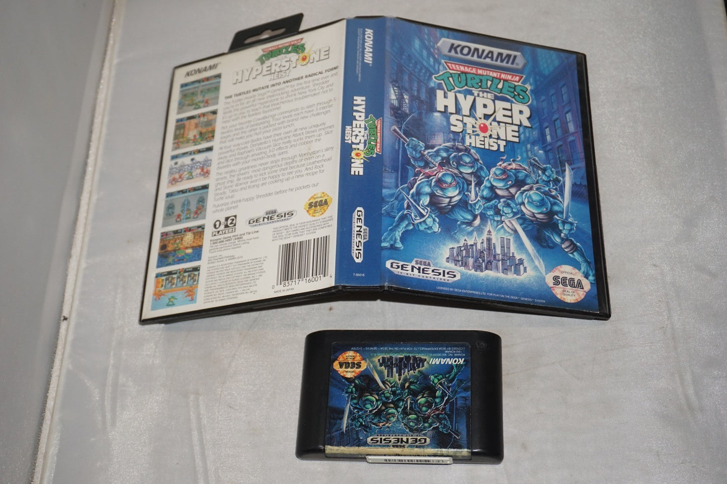 Teenage Mutant Ninja Turtles: The Hyperstone Heist (Sega Genesis) with Case