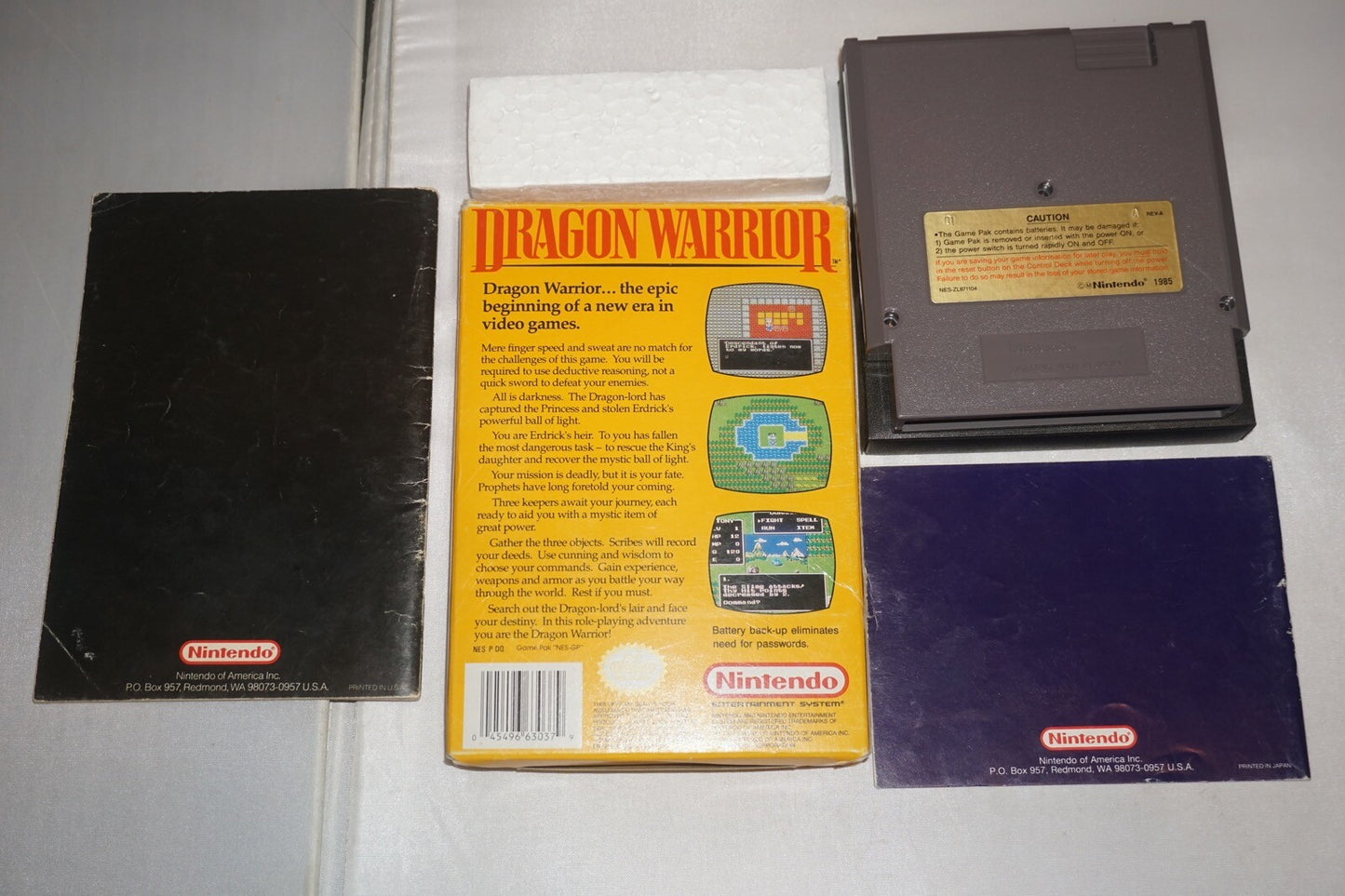 Dragon Warrior 1 (Nintendo NES) Complete in Box w/ Handbook CIB #3