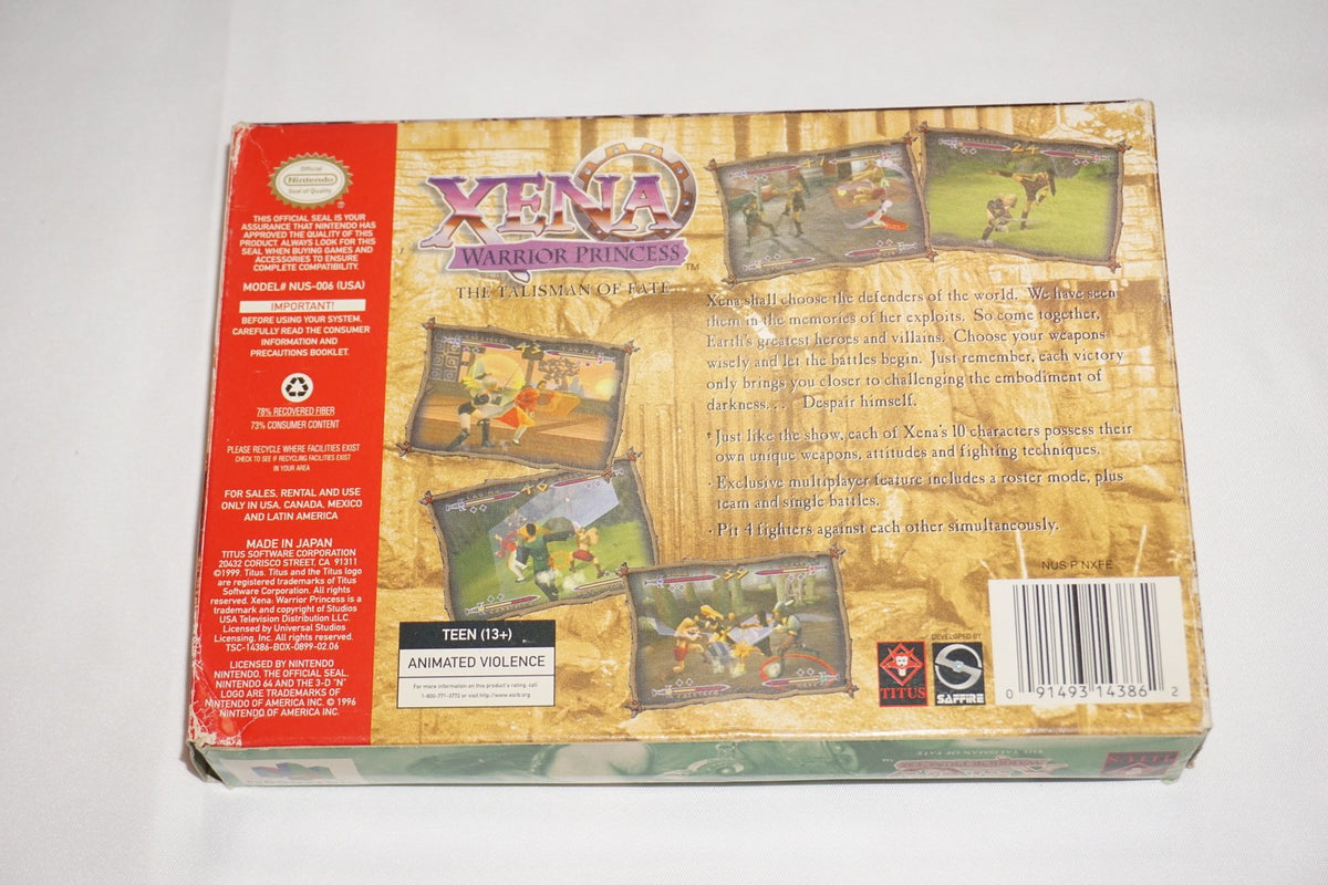 Xena: Warrior Princess (Nintendo 64 N64) Complete in Box CIB