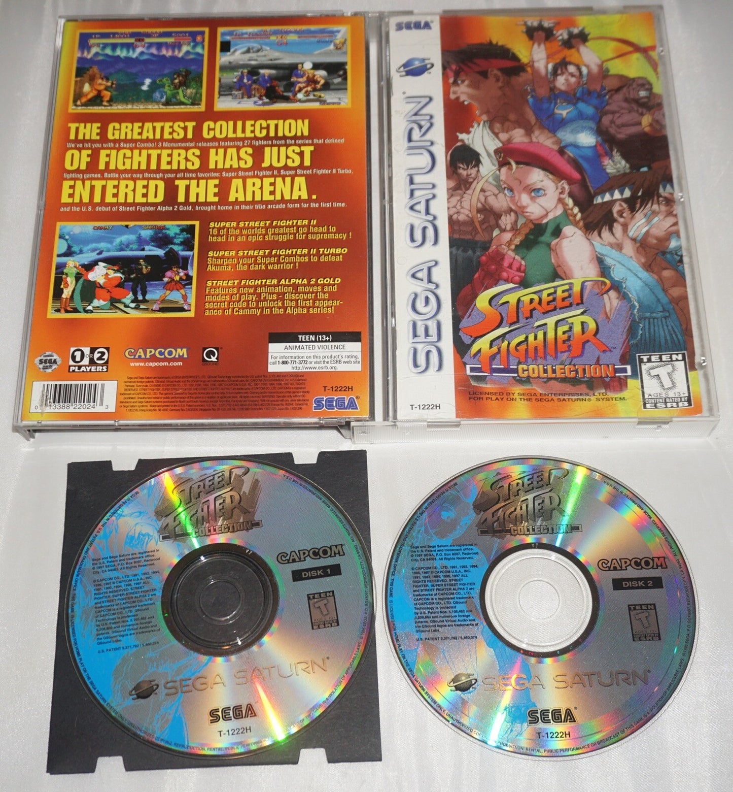 Street Fighter Collection (Sega Saturn) Complete w/ Reg Card