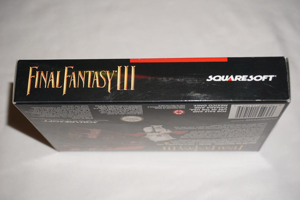 Final Fantasy III 3 (Super Nintendo SNES) Complete CIB w/Poster Map Reg CIB 100%