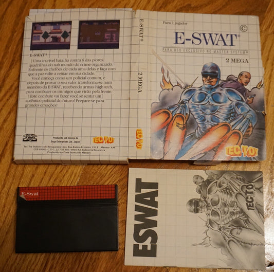 E-Swat (Sega Master System SMS) Complete in Box TEC TOY