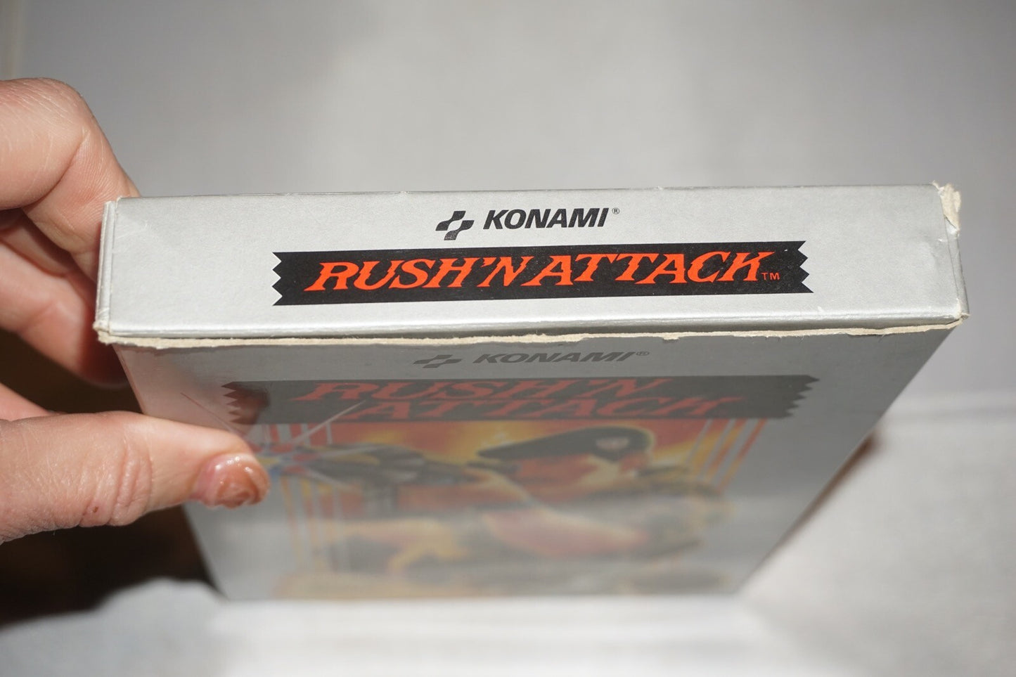 Rush N Attack HANGTAB (Nintendo NES) Complete in Box CIB #2