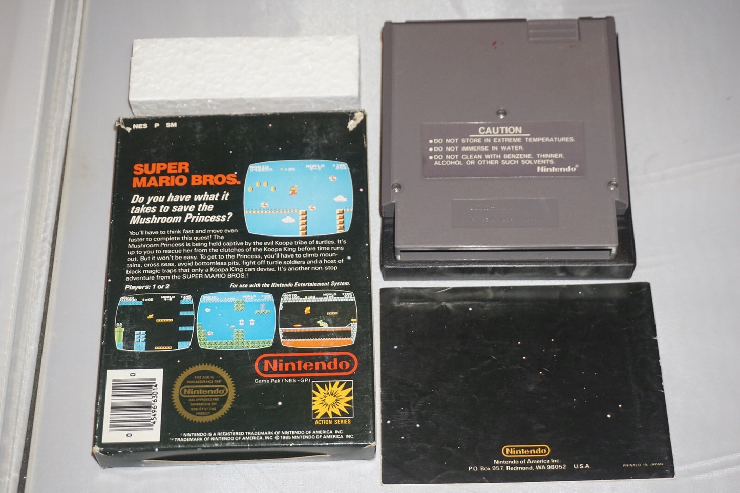 Super Mario Bros HANGTAB (Nintendo NES) Complete in Box CIB #3