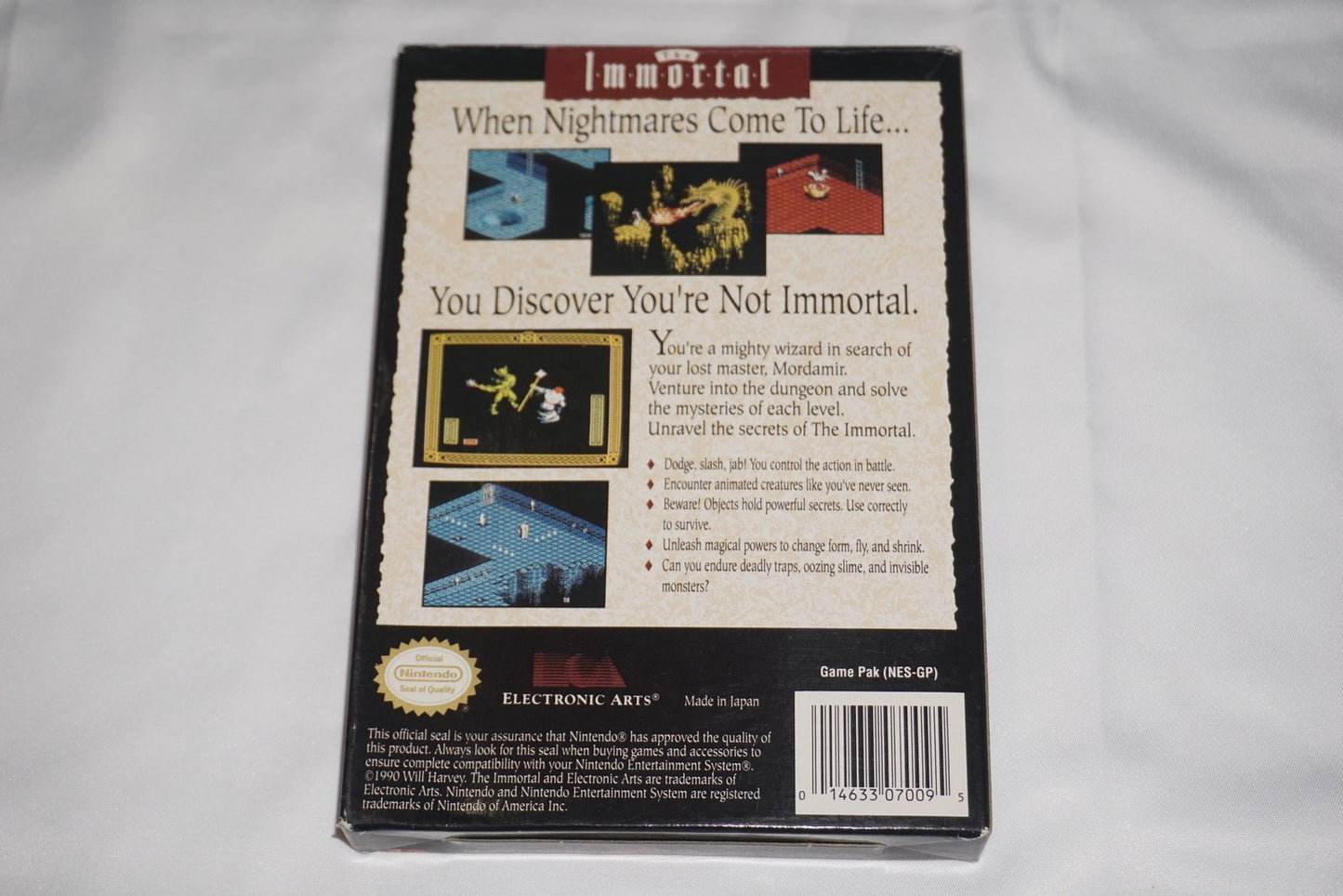 Immortal (Nintendo NES) Complete in Box CIB