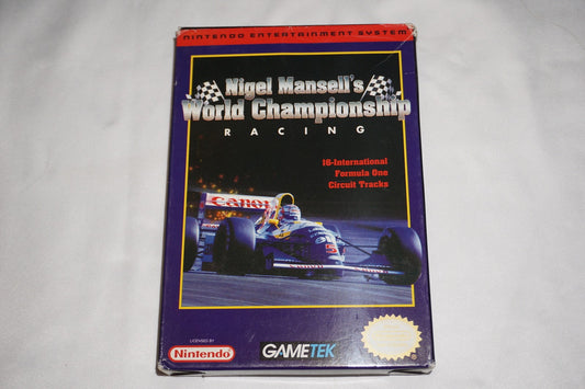 Nigel Mansell’s World Championship Racing (Nintendo NES) Complete Reg Poster CIB