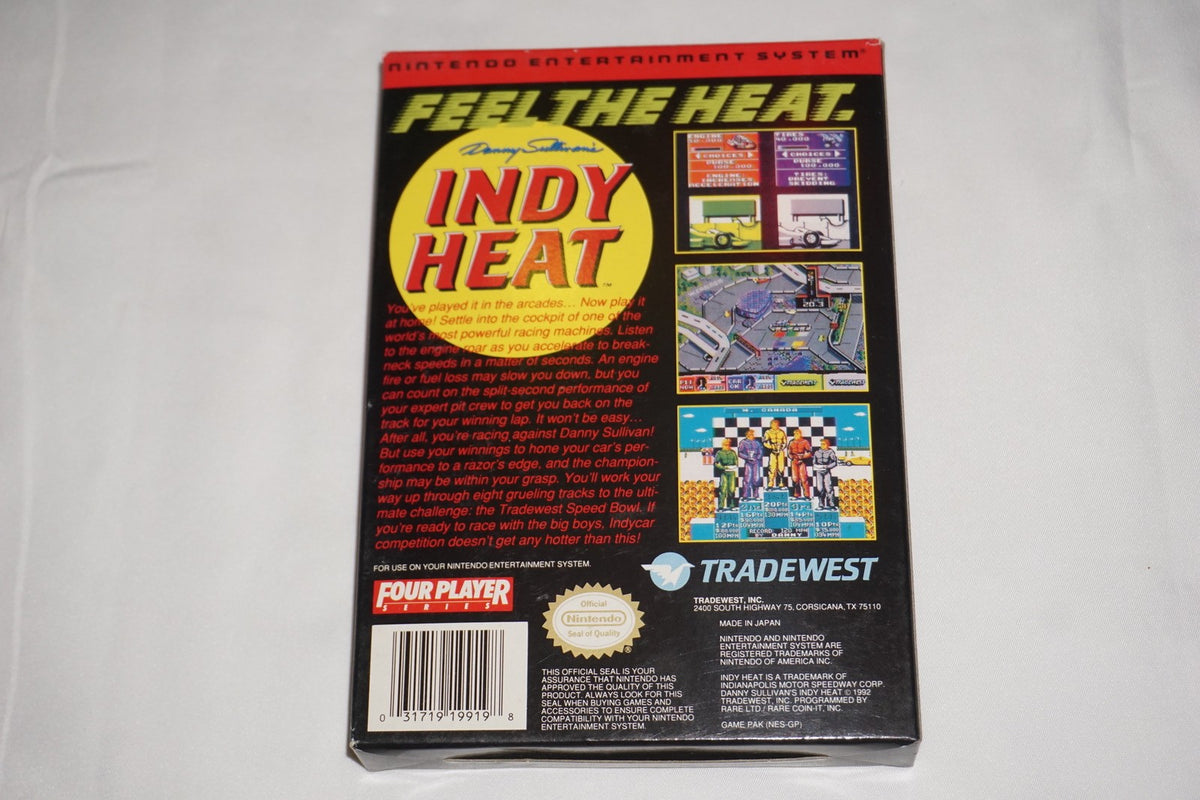 Danny Sullivan's Indy Heat (Nintendo NES) Complete w/ Reg Poster CIB