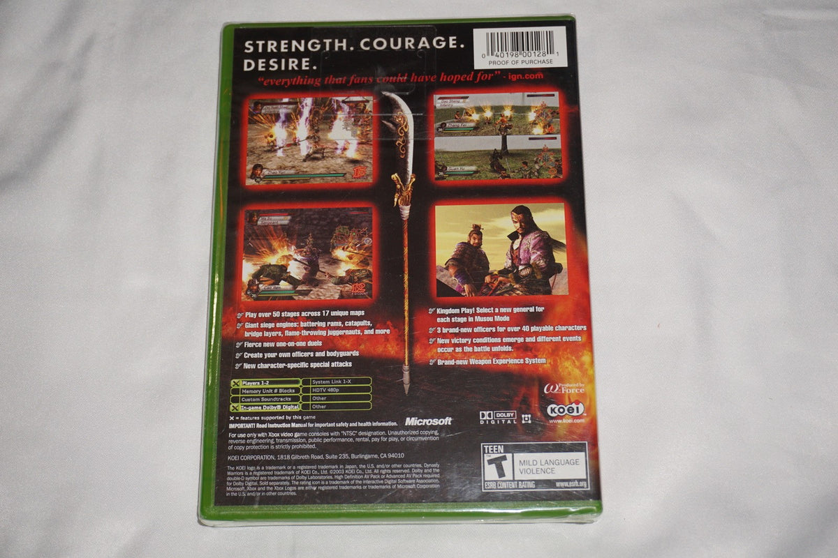 Dynasty Warriors 4 (Microsoft Xbox) NEW Sealed