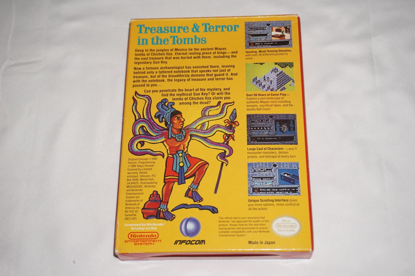 Tombs & Treasure (Nintendo NES) Complete in Box w/ Map CIB