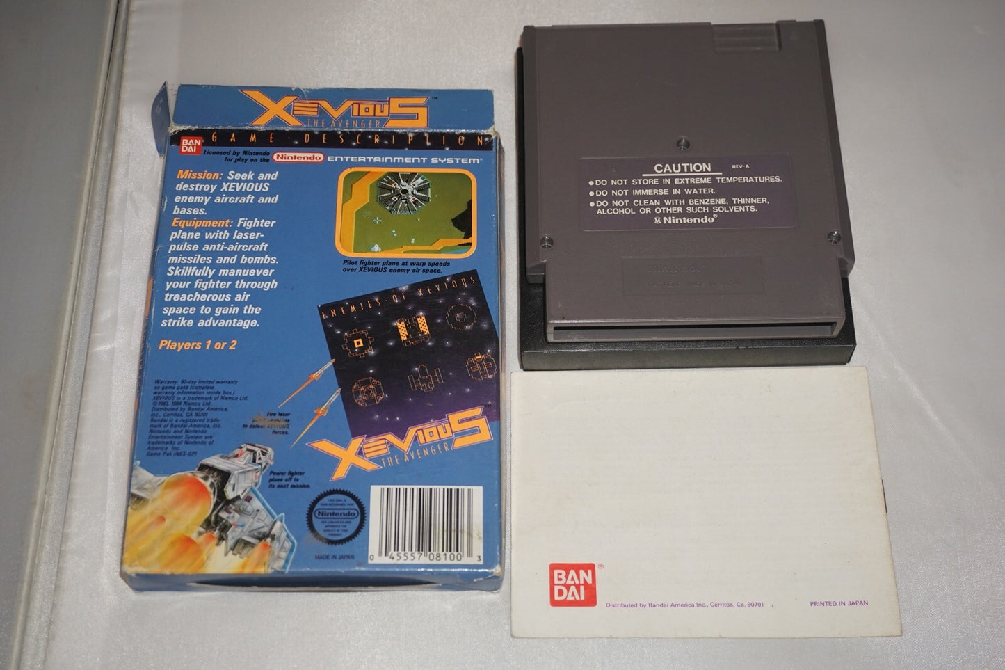 Xevious (Nintendo NES) Complete in Box CIB #2