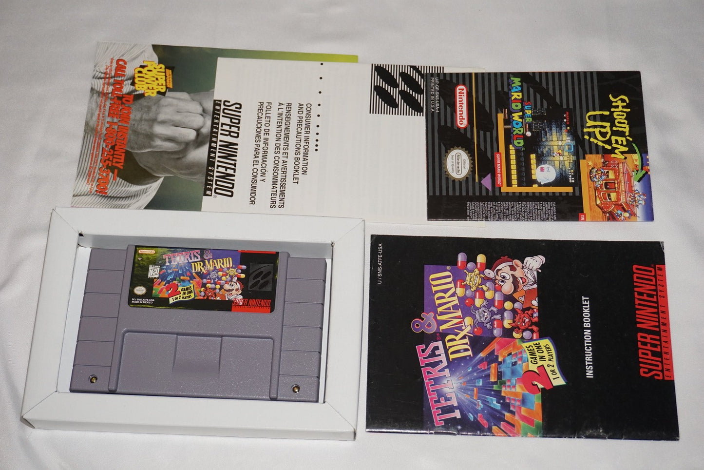 Tetris & Dr Mario (Super Nintendo SNES) Complete in Box CIB