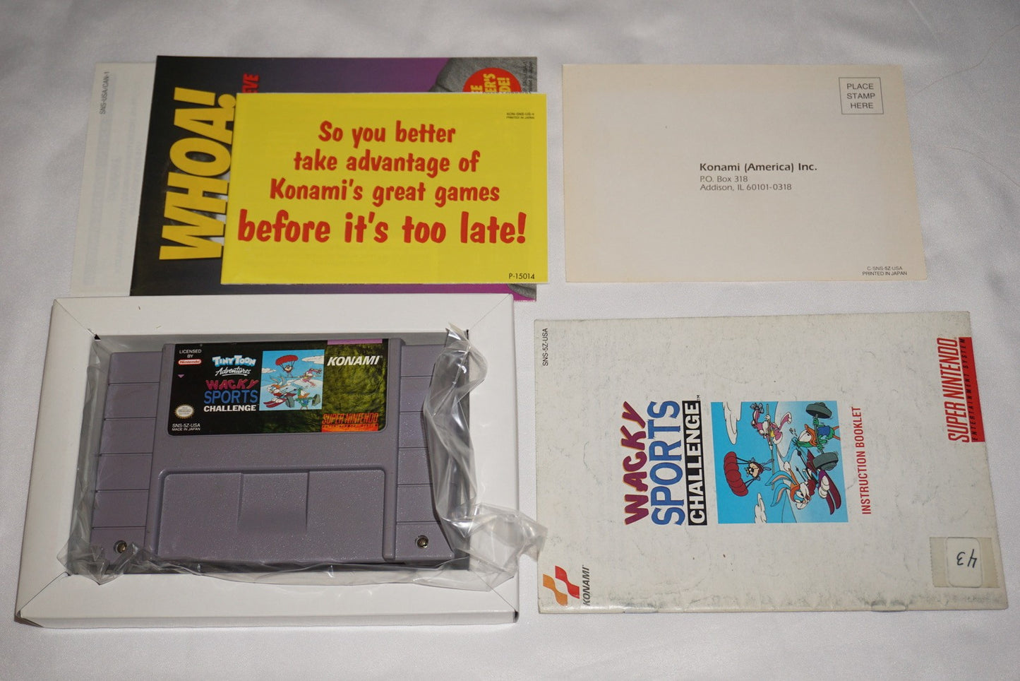 Tiny Toon Wacky Sports Challenge (Super Nintendo SNES) Complete w/ Reg CIB