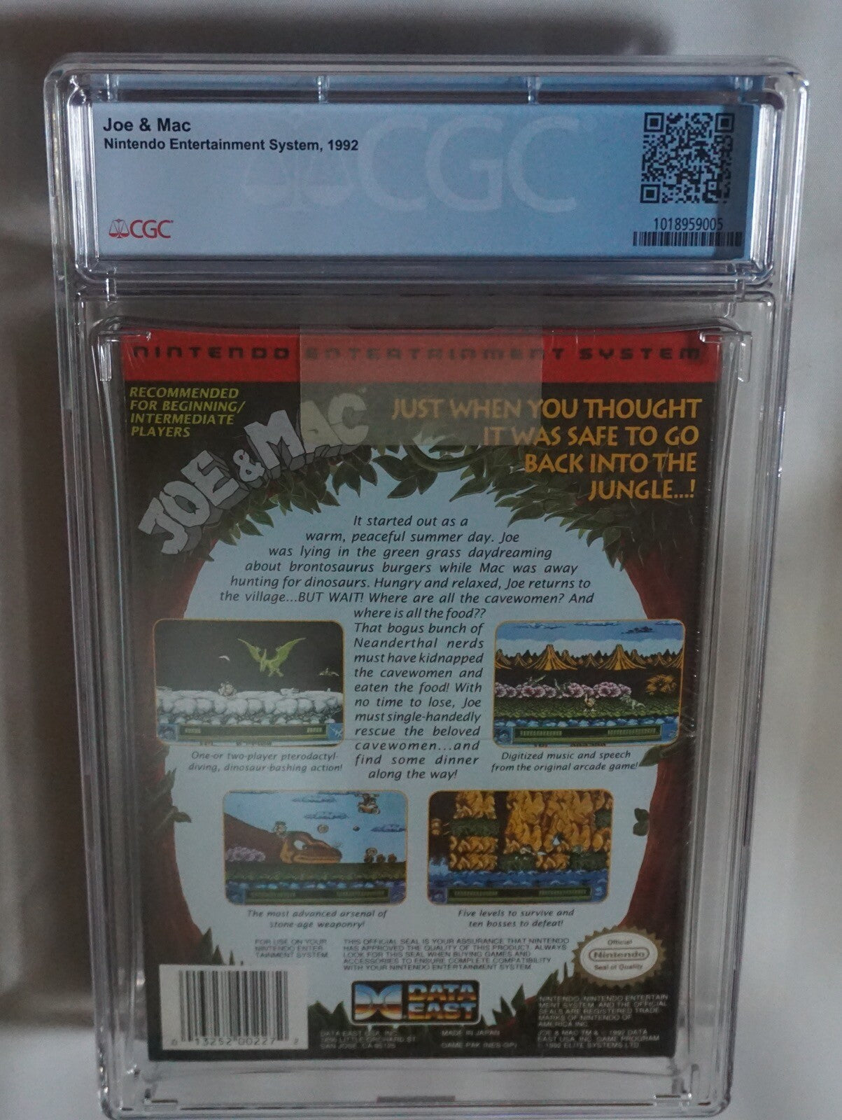 Joe & Mac (Nintendo NES) CGC 9.4 A+ NEW Sealed