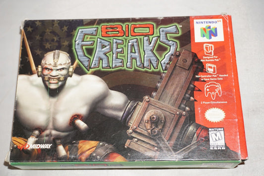 Bio Freaks F.R.E.A.K.S (Nintendo 64 N64) Complete in Box CIB w/ Reg & Poster