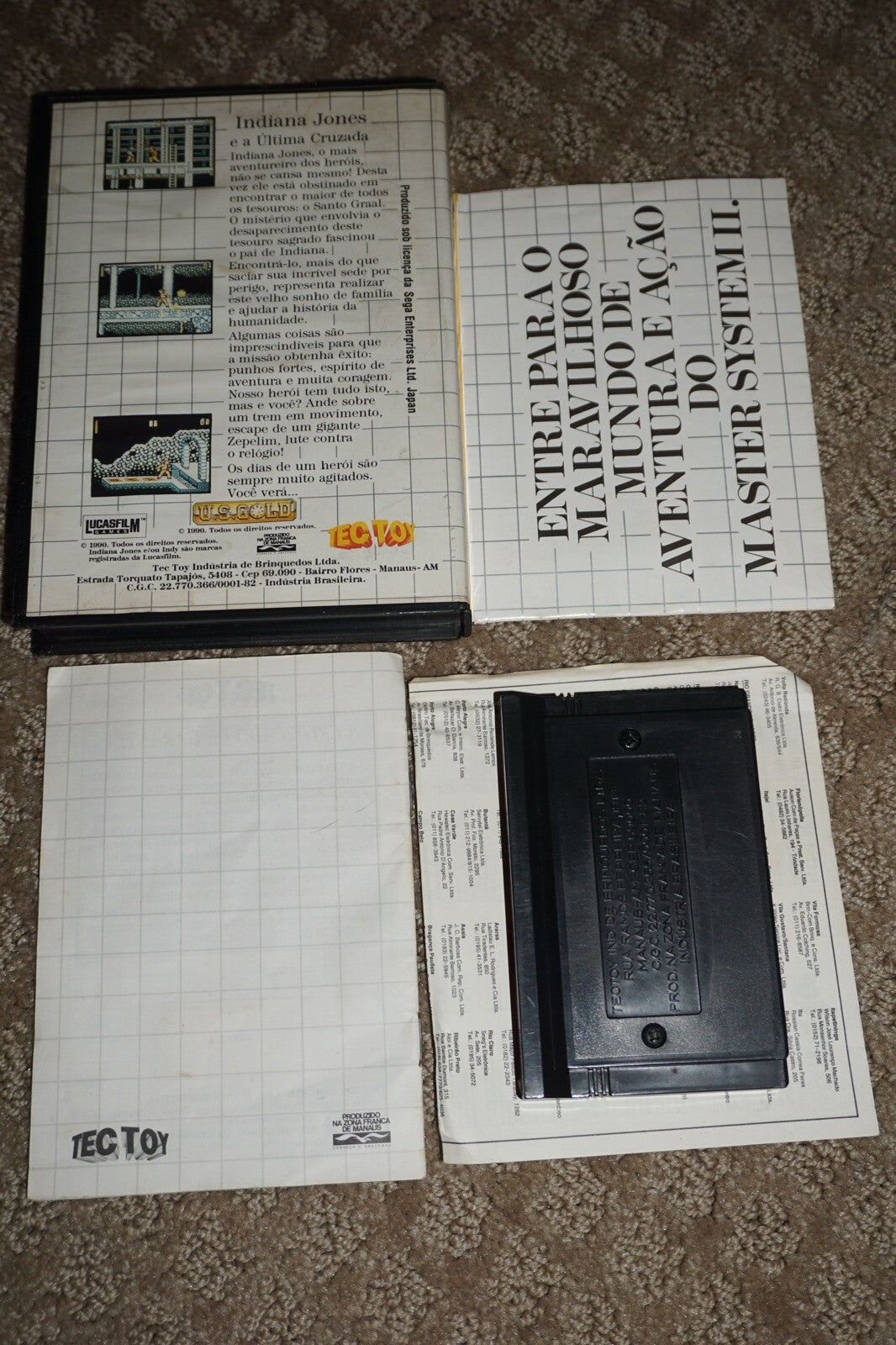 Indiana Jones Last Crusade Cruzada (Sega Master System SMS) Complete TEC TOY