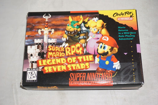 Super Mario RPG Legend Stars (Super Nintendo SNES) Complete in Box CIB Near Mint