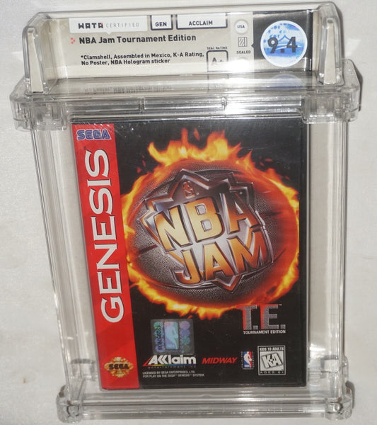 NBA Jam T.E TE Tournament Edition (Sega Genesis) NEW Sealed WATA 9.4 A+ No Post