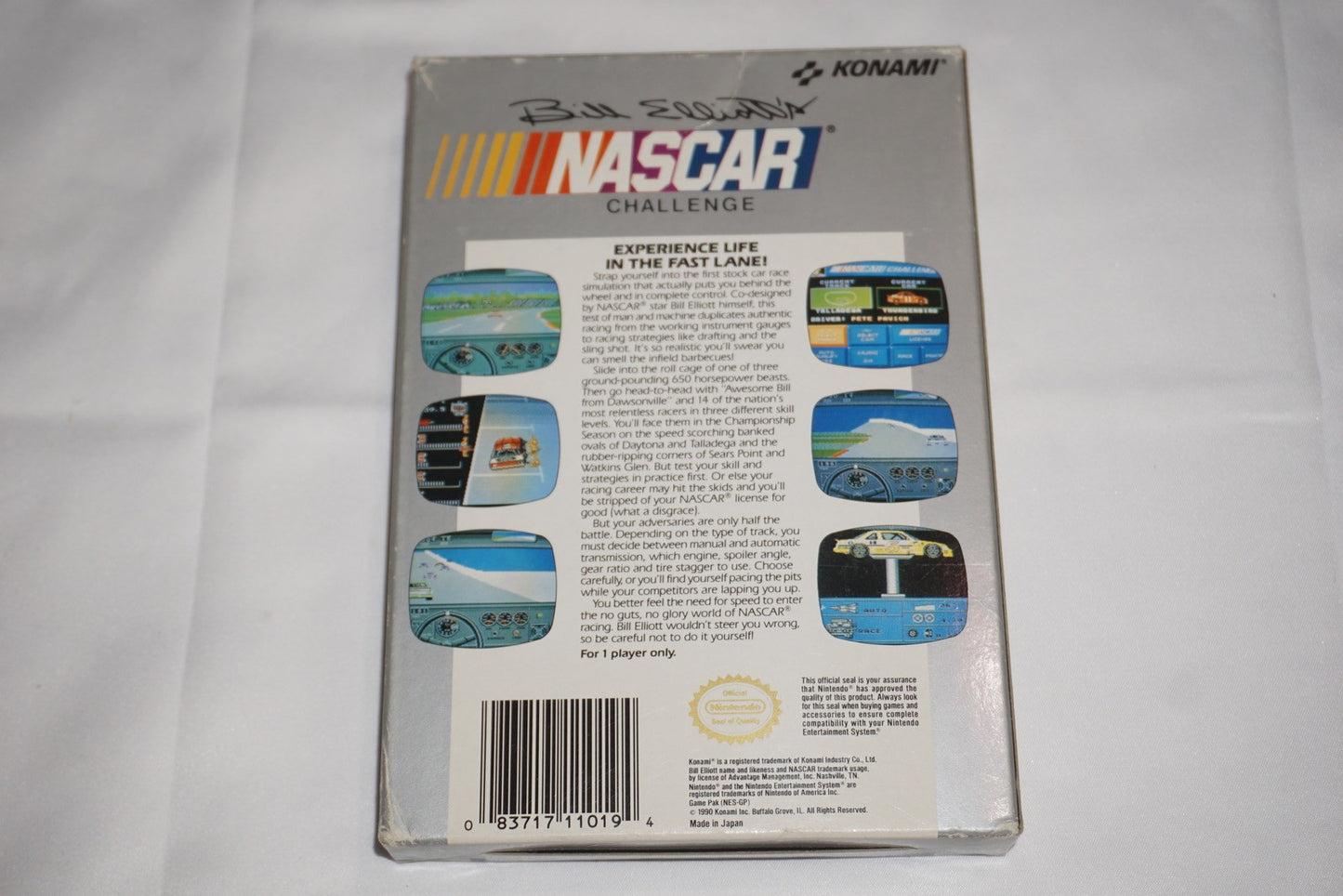 Bill Elliott's Nascar Challenge (Nintendo NES) Complete in Box CIB