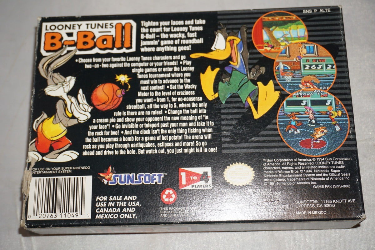 Looney Tunes B-Ball (Super Nintendo SNES) Complete in Box CIB