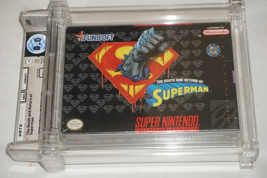 Death and Return of Superman (Super Nintendo SNES) NEW Sealed WATA 8.0 A+