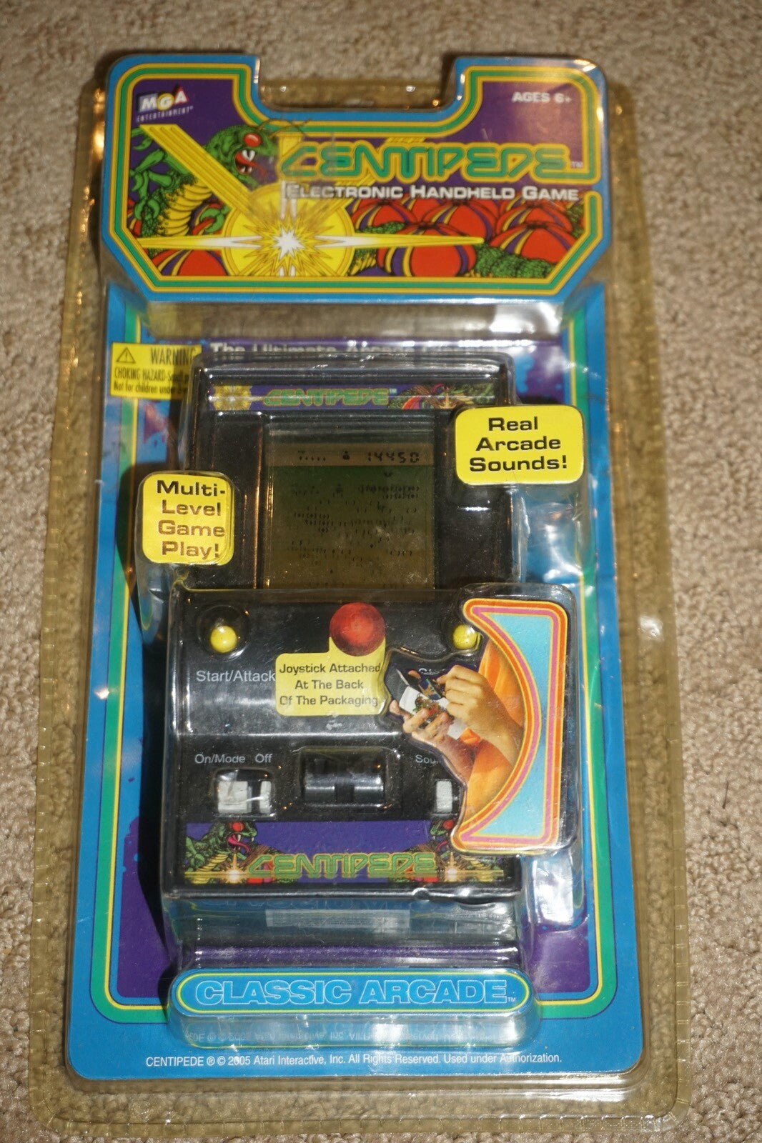Atari Centipede Classic Arcade Electronic Handheld Game MGA 2005 NEW Sealed