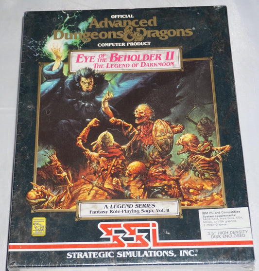 Advanced Dungeons & Dragons Eye of Beholder II 2 Legend Darkmoon (IBM PC) NEW