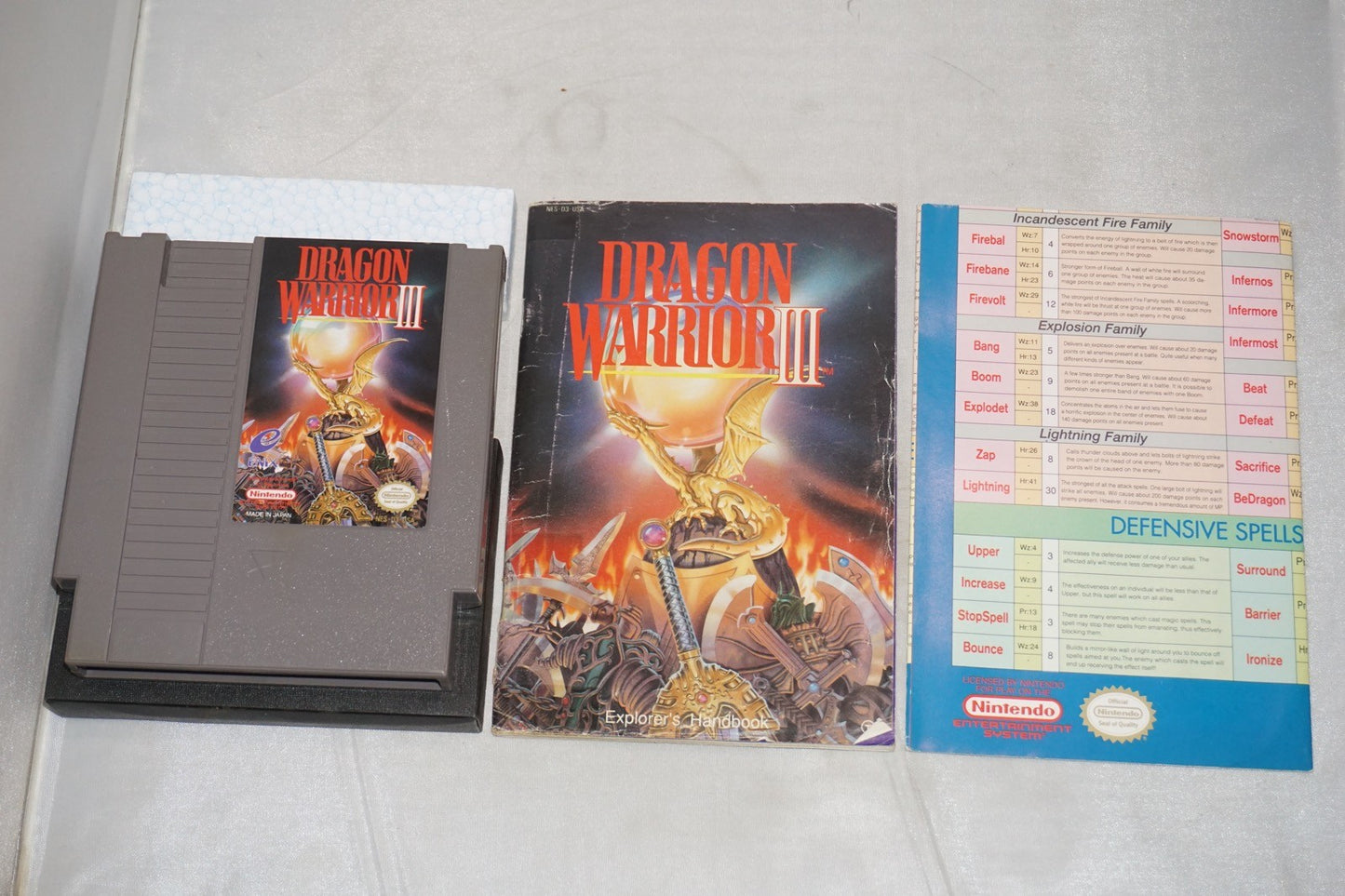 Dragon Warrior III 3 (Nintendo NES) Complete in Box w/ Chart CIB
