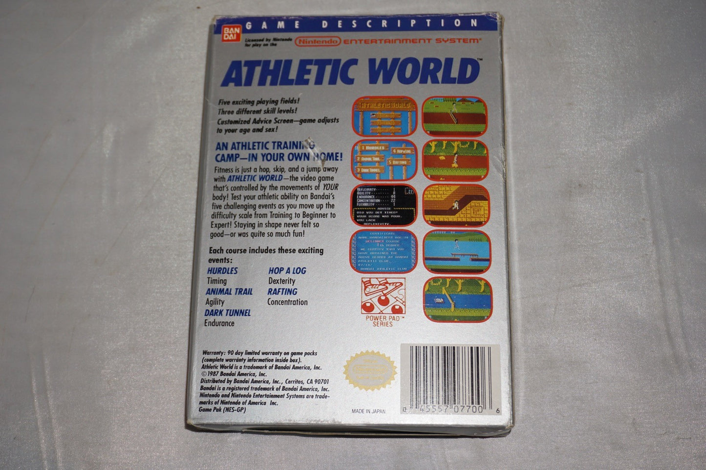 Athletic World (Nintendo NES) Complete in Box CIB