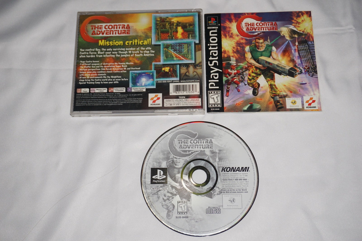 C Contra the Adventure (Sony Playstation 1 ps1) Complete w/ Reg
