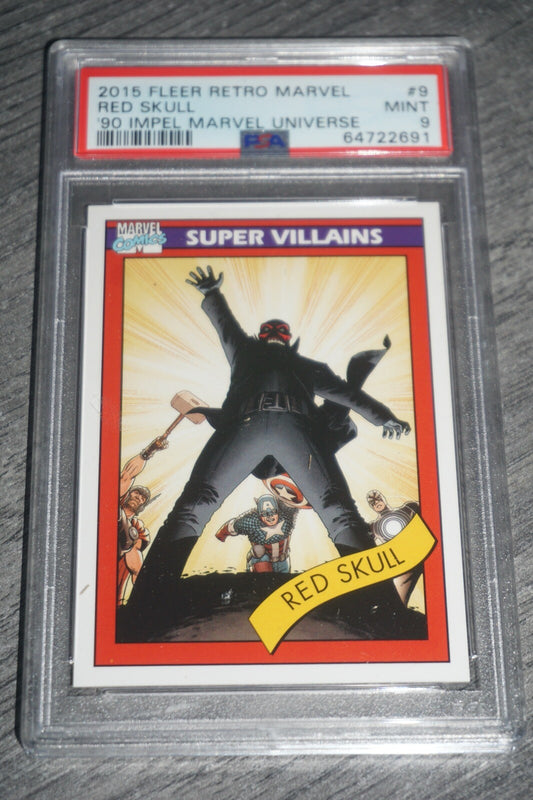 Red Skull #9 2015 Fleer Retro Marvel 90 Impel Universe Mint Psa 9