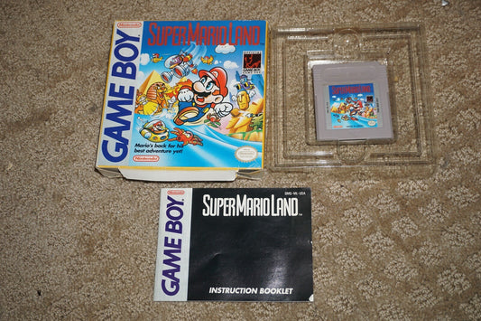 Super Mario Land (Nintendo Game Boy Gameboy) Complete In Box CIB Green Screen