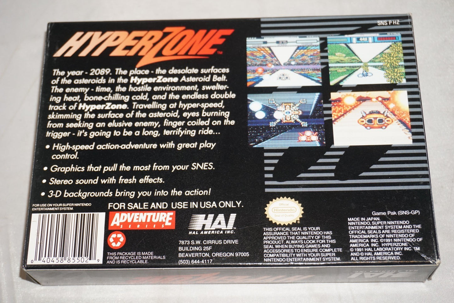 Hyperzone (Super Nintendo SNES) Complete in Box CIB