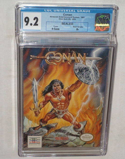 Conan the Mysteries of Time (Nintendo NES) CGC 9.2 B+ NEW Sealed