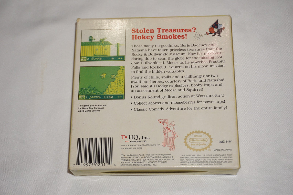 Adventures of Rocky & Bullwinkle (Nintendo Game Boy) Complete in Box CIB