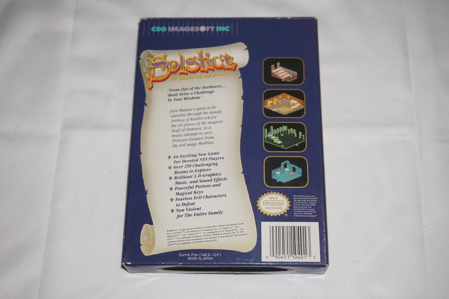 Solstice (Nintendo NES) Complete in Box CIB