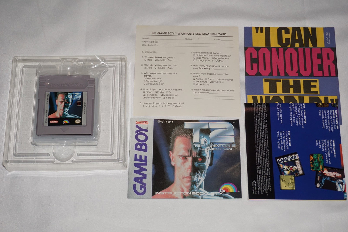 T2 Judgment Day Terminator 2 (Game Boy Gameboy) Complete in Box w/ Reg CIB