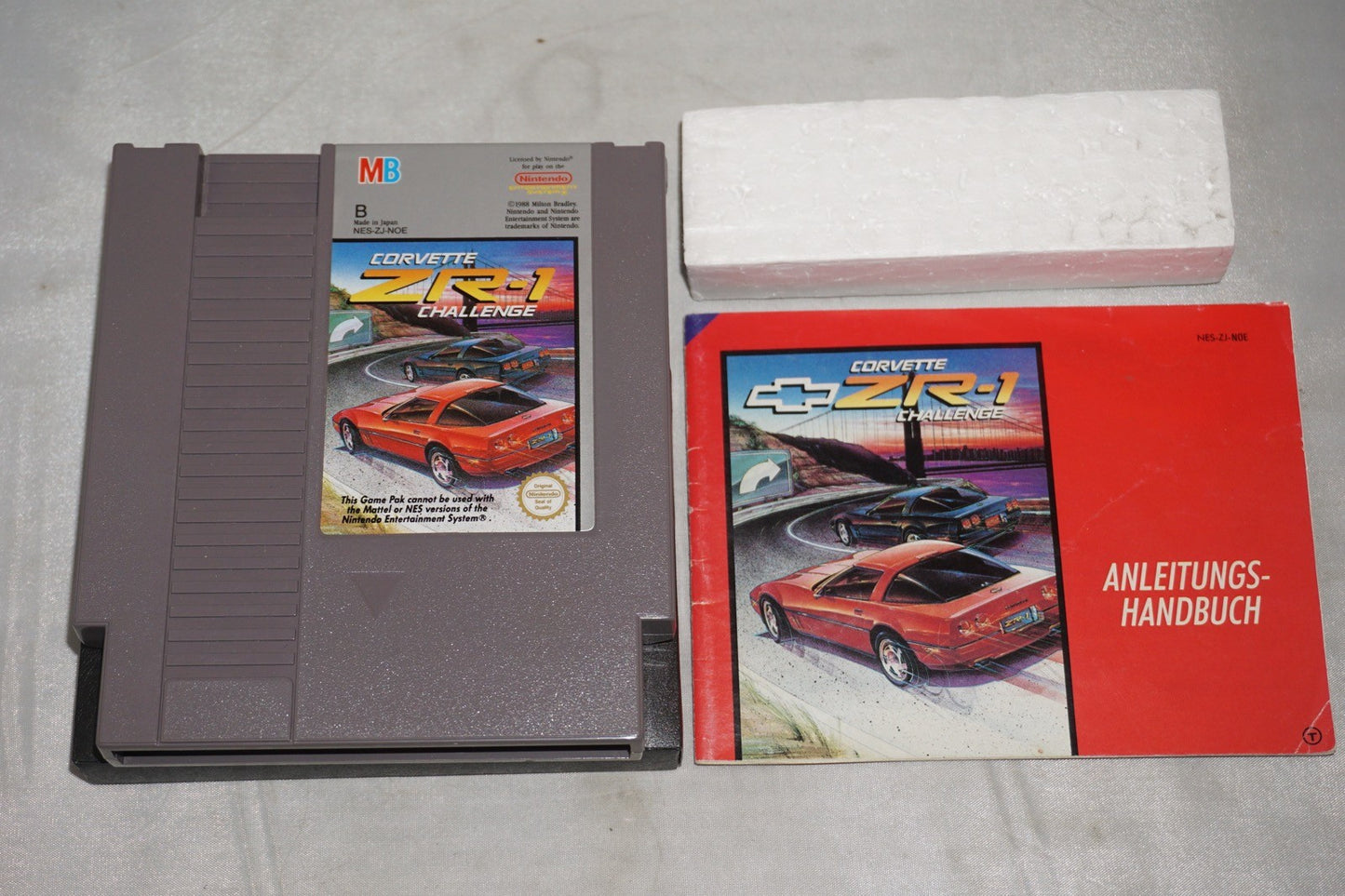 Corvette Zr-1 Challenge (Nintendo NES) Complete in Box CIB PAL B