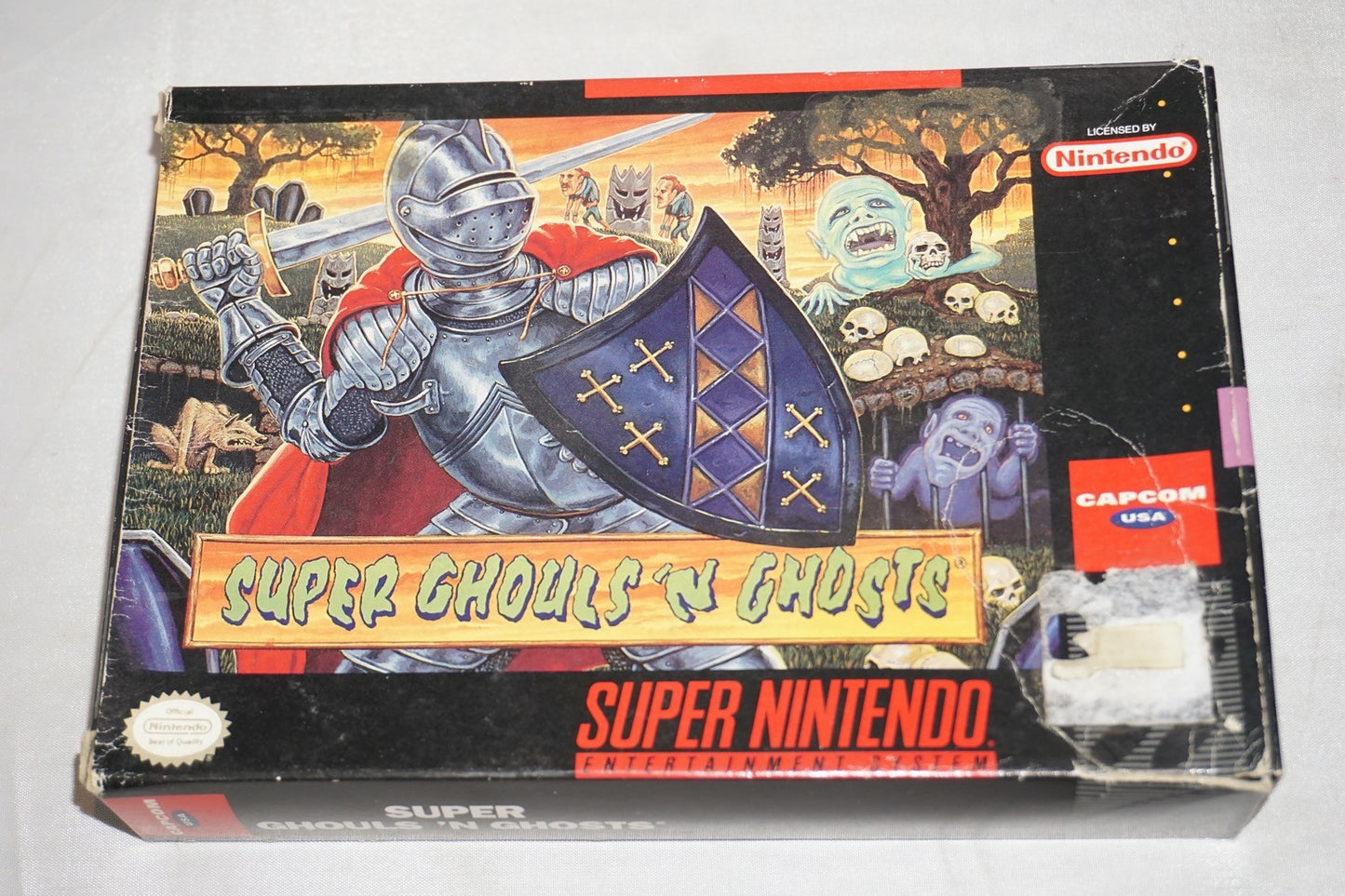 Super Ghouls N Ghosts (Super Nintendo SNES) Complete in Box CIB