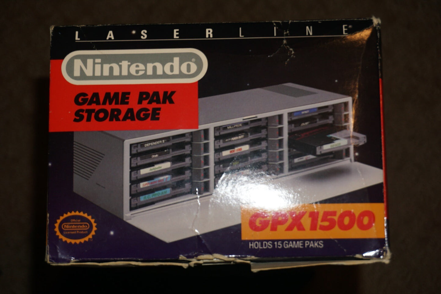 GPX 1500 Laserline Game Pak Storage Case (Nintendo NES) w/ Box Vintage Official