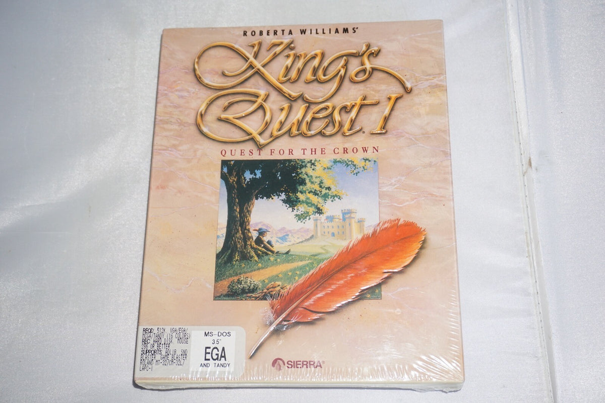 King's Quest I Quest for the Crown (MS DOS EGA PC 3.5" Disk) NEW Sealed Big Box