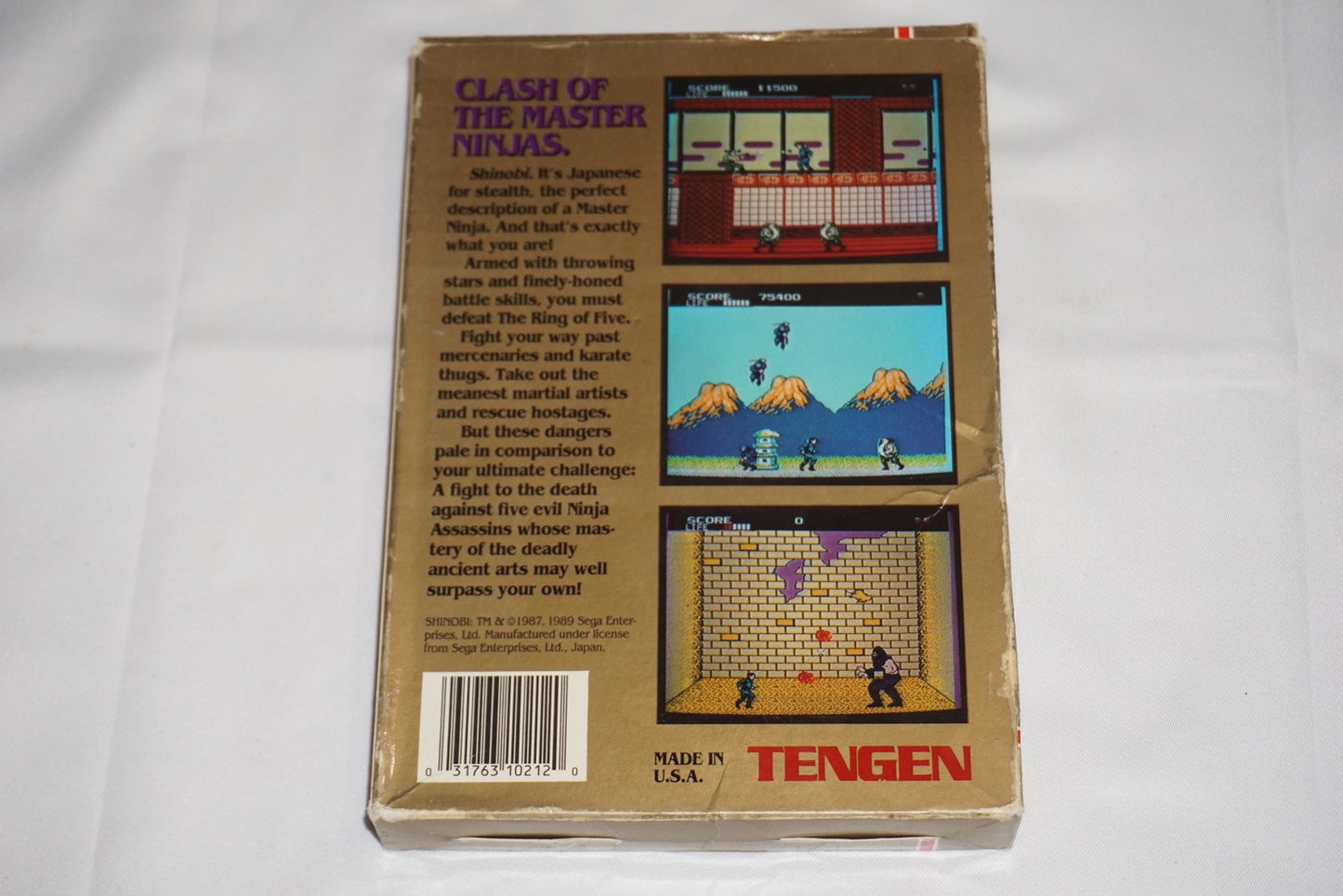 Shinobi (Nintendo NES) Complete in Box CIB